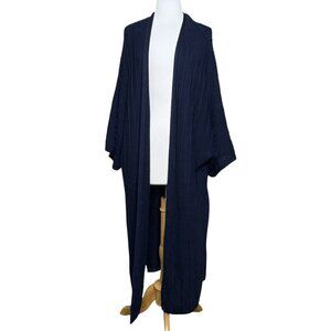 Banana Republic Jasmine Cotton Duster Cardigan Navy Blue Size M/L